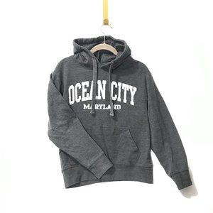 Small Ocean City Maryland Hooded Sweat Shirt by ESY Surf Co.